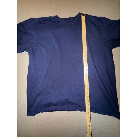 Polo Ralph Lauren Men Navy Blue Crew Neck T Shirt Red Pony Logo Size L - Picture 4 of 4